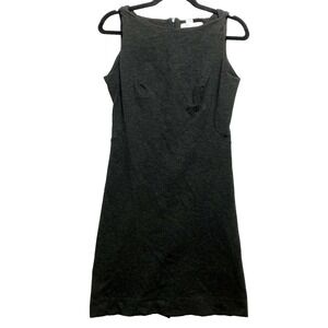 MM Lafleur Dress Womens 10 Gray Sleeveless Knit Work Office
